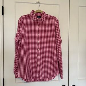 Polo by Ralph Lauren Red and White Checkered Men's Button Down Shirt